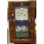 A 19th Century American walnut cased wall clock,