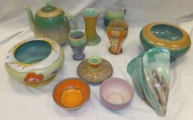 A collection of Shelley pottery wares,