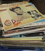 A box containing assorted LP''s to include Ella Fitzgerald, Fats Waller,