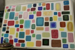 21ST CENTURY ENGLISH SCHOOL "Abstract squares", oil on canvas,