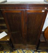 A 19th Century mahogany two door wardrobe / cupboard