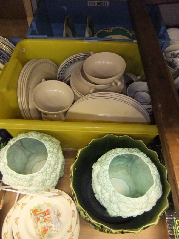 Six boxes of assorted chinawares to include various decorative blue and white plates, - Image 2 of 3