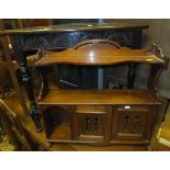 A small oak corner table in the 17th Century manner,