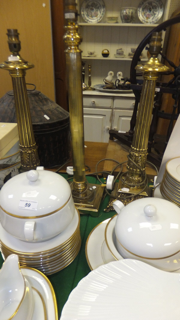 A Noritake porcelain part dinner service with gilt borders to include lidded tureens, bowls, plates, - Image 2 of 3