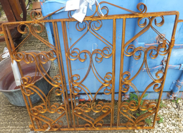 A pair of wrought iron gates