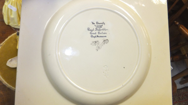 A Clarice Cliff "The Biarritz" rectangular plate with circular central section, decorated with - Image 2 of 2