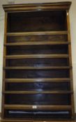 A 19th Century Scottish oak plate rack / dresser top of three tiers with barred fronts CONDITION