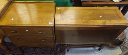 An oak chest of two drawers,