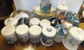 A large collection of Stilton jars, etc. to include Fortnum & Mason, a collection of Continental