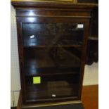 A mahogany table-top glazed display cabinet enclosing three shelves