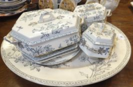 A Royal Worcester meat platter with Imari decoration, a collection of early 20th Century Wedgwood "