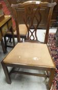 Two 19th Century Chippendale style dining chairs