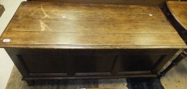 An oak coffer in the 17th Century manner,