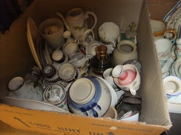 Four boxes of assorted decorative china to include vintage tea sets, etc. - Image 5 of 5