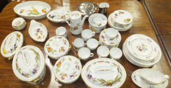 A collection of Royal Worcester "Evesham" pattern tablewares to include lidded tureens,