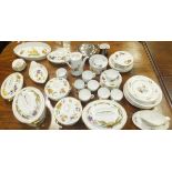 A collection of Royal Worcester "Evesham" pattern tablewares to include lidded tureens,