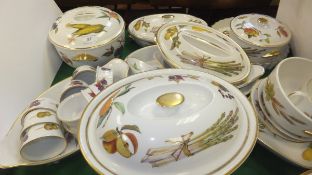 A collection of Royal Worcester "Evesham" pattern dinnerwares to include lidded tureens,