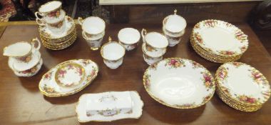 A collection of Royal Albert "Old Country Roses" teawares, to include milk jug, sugar bowl,