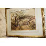 J SYER "Hay cart upon track", watercolour, inscribed to mount "J.Syer R.I.