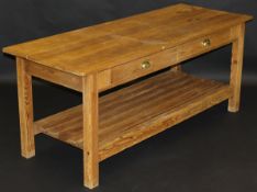 A pine bakers table,