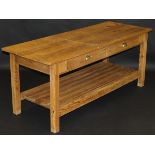 A pine bakers table,