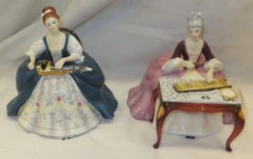 A Royal Doulton figurine "Hurdy Gurdy", model No. HN 2796 and Royal Doulton figurine "Dulcimer",