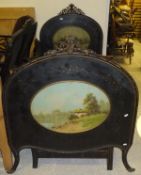 A Continental tin toleware style painted single bed