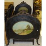 A Continental tin toleware style painted single bed