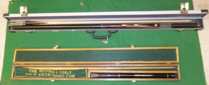 A Tele-cue Limited snooker cue, together with a Champion IX handmade extending cue in case CONDITION