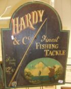 A wooden hand-painted Hardy & Co.