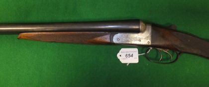 A Thomas Wild of Birmingham 12 bore shotgun, double barrel, side by side, box lock, ejector,