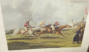 Various hunting and sporting prints to include AFTER F C TURNER "Vale of Aylesbury Steeplechase",