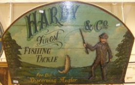 A hand-painted wooden advertising sign marked "Hardy & Co.