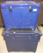 Two fishing tackle seat boxes,