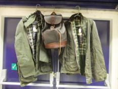 A gentleman's Bedale Barbour jacket and a ladies Beaufort Barbour jacket,