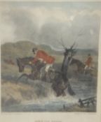 AFTER W J SHAYER "Over the Brook" and "Going to Cover", pair of colour engravings by C. Tomkins, a