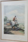 AFTER F C TURNER "Hawking", a set of four colour engravings by R G Reeve,