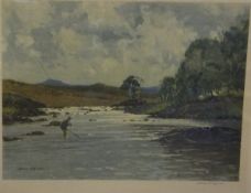 AFTER NIGEL HOULDSWORTH "Fisherman's map of salmon pools on River Spey",