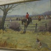 V. WILLIAMS "Hunt over fields", oil on canvas, signed lower left and dated 1997 (ARR) CONDITION