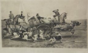 AFTER ALFRED W STRUTT "The Run of the Season", black and white engraving  CONDITION REPORTS Size