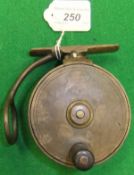 A Malloch patent side casting reel with a 3" diameter spool. CONDITION REPORTS Overall with wear,