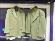 A collection of five various tweed two piece suits, together with a pair of corduroy breeks and