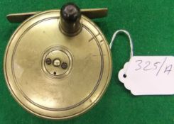 A Farlow 27/8" diameter plate wind fishing reel
 CONDITION REPORTS Is in used condition with some