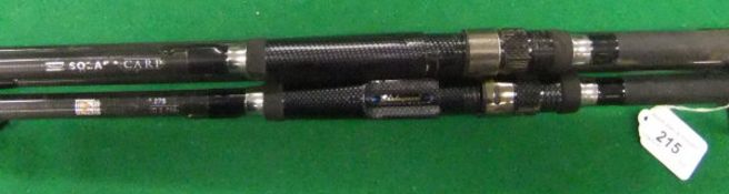 A pair of Shakespeare "Solara" two piece carp fishing rods