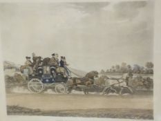 AFTER JAMES POLLARD "The Four-in-Hand . - Hyde Park", colour engraving by J Harris, together with