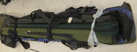 A collection of nine rod holdalls, to include examples by Sage,