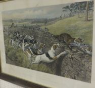 AFTER ALLEN C SEALY AND A H WARDLOW "With the Blue and Buff", set of four colour engravings by J C