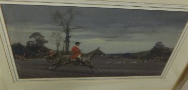 THOMAS IVESTER LLOYD (1873-1942) "The Chase", watercolour, signed lower right, together with AFTER