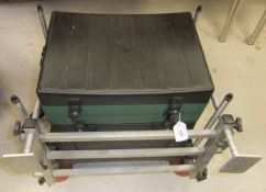 A Watercraft fisherman's seat box with Octopus leg system and platform,