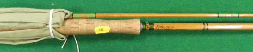 A Farlow's "Parabolic Grilse" 10 ft 6" #7/8 two piece fly rod, built using split cane from Pezon